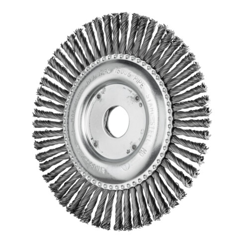 PFERD TOOLS PIPELINE Bürste gezopft RBG Ø 150x6x22,2 mm Stahl-Draht-Ø 0,50mm Winkelschleifer