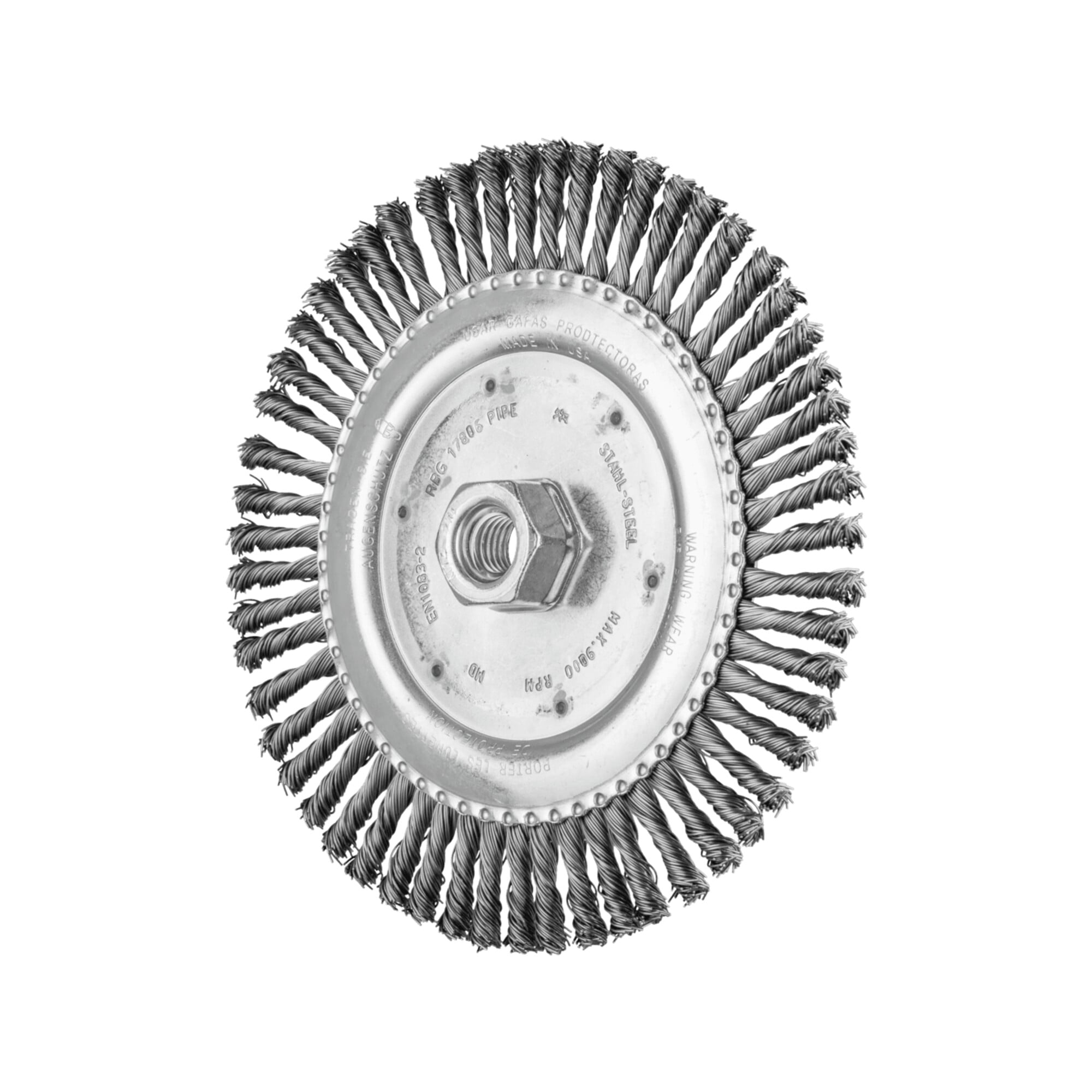 PFERD TOOLS PIPELINE Bürste gezopft RBG Ø 178x6 mm M14 Stahl-Draht-Ø 0,50mm 56-Zöpfe Winkelschleifer