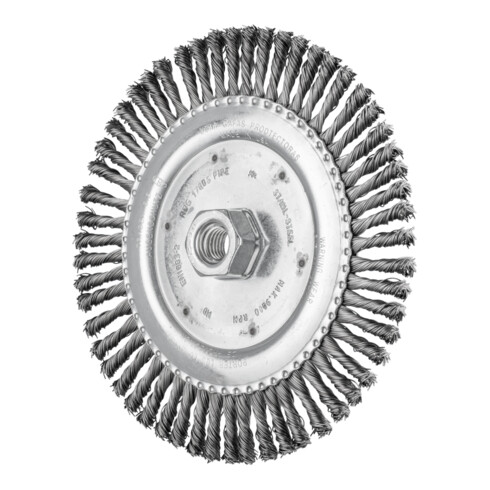 PFERD TOOLS PIPELINE Bürste gezopft RBG Ø 178x6 mm M14 Stahl-Draht-Ø 0,50mm 56-Zöpfe Winkelschleifer