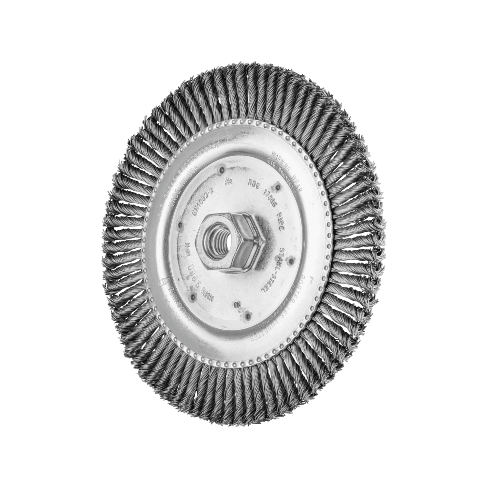 PFERD TOOLS PIPELINE Bürste gezopft RBG Ø 178x6 mm M14 Stahl-Draht-Ø 0,50mm 76-Zöpfe Winkelschleifer