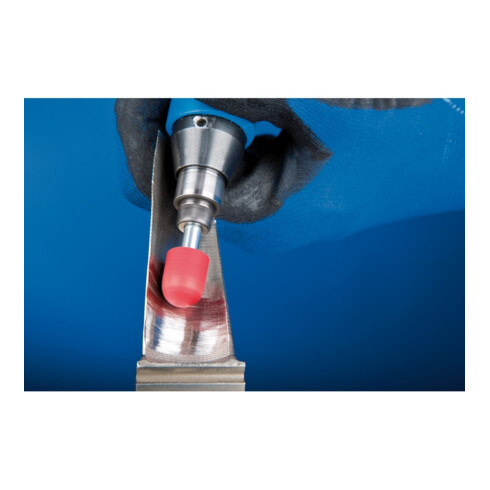 PFERD TOOLS POLICAP Schleifkappe PC Walzenrundform Keramikkorn Ø 13x17 mm CO-COOL120 für Edelstahl