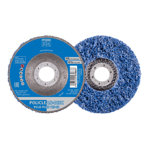 PFERD TOOLS POLICLEAN PLUS PCLD Reinigungsvlies Ø115x13 mm Bohrung Ø22,3mm für grobe Reinigungsarbeiten (1)