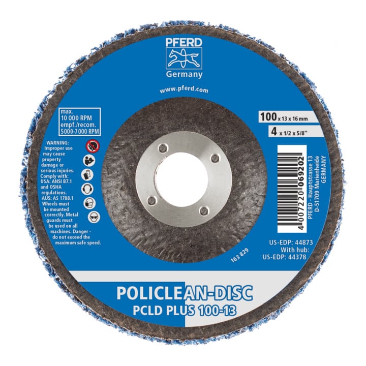 PFERD TOOLS POLICLEAN PLUS PCLD Reinigungsvlies Ø 100x13 mm Bohrung Ø 16 mm für grobe Reinigungsarbeiten