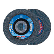 PFERD TOOLS POLIFAN CURVE Fächerscheibe PFR 115x22,23 mm Breite M Z40 SGP STEELOX für Stahl/Edelstahl