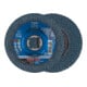 PFERD TOOLS POLIFAN CURVE Fächerscheibe PFR 125 mm X-LOCK Breite M Z40 SGP STEELOX für Stahl/Edelstahl
