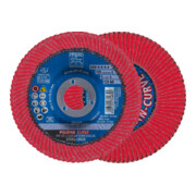 PFERD TOOLS POLIFAN CURVE Fächerscheibe PFR 125x22,23 mm Breite L CO60 SGP STEELOX für Stahl/Edelstahl