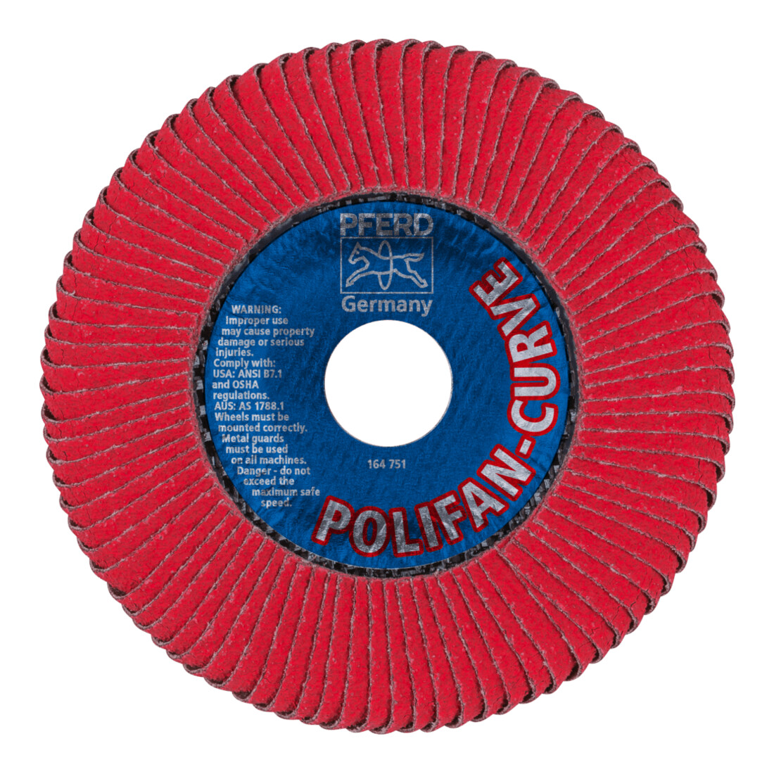 PFERD TOOLS POLIFAN CURVE Fächerscheibe PFR 125x22,23 mm Breite L CO60 SGP STEELOX für Stahl/Edelstahl