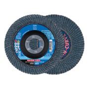 PFERD TOOLS POLIFAN CURVE Fächerscheibe PFR 125x22,23 mm Breite L Z40 SGP STEELOX für Stahl/Edelstahl (10)