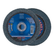 PFERD TOOLS POLIFAN CURVE Fächerscheibe PFR 180x22,23 mm Breite L Z40 SGP STEELOX für Stahl/Edelstahl