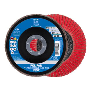 PFERD TOOLS POLIFAN-Fächerscheibe PFC CO-FREEZE SG INOX