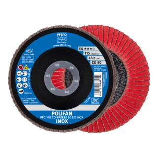PFERD TOOLS POLIFAN-Fächerscheibe PFC CO-FREEZE SG INOX