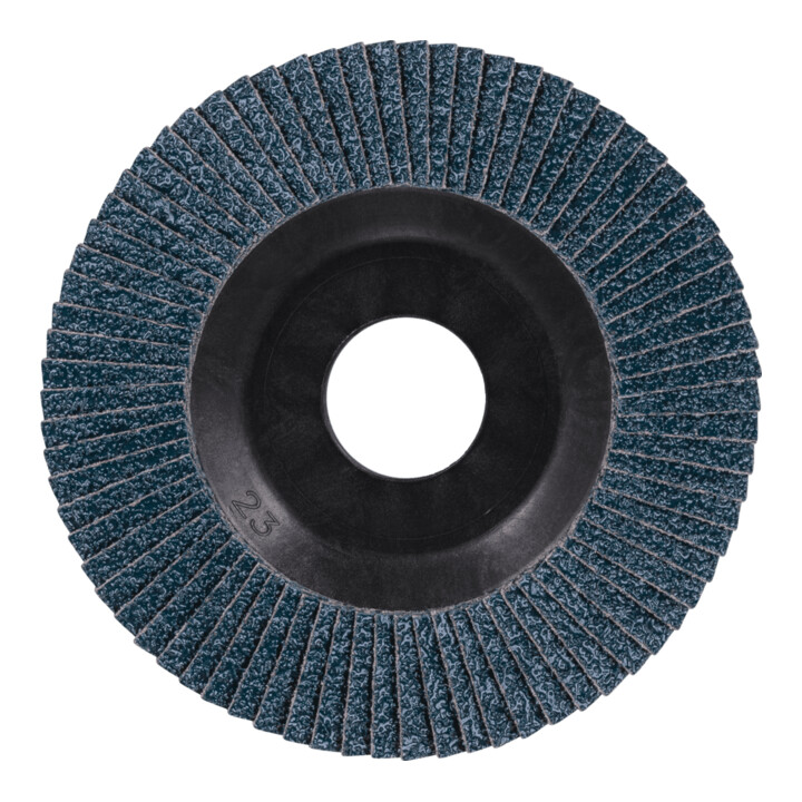 PFERD TOOLS POLIFAN Fächerscheibe PFC 115x22,23 mm konisch Z40 Universallinie PSF TRIM STEELOX für Stahl/Edelstahl
