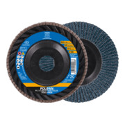 PFERD TOOLS POLIFAN Fächerscheibe PFC 115x22,23 mm konisch Z80 Universallinie PSF TRIM STEELOX für Stahl/Edelstahl