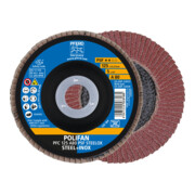 PFERD TOOLS POLIFAN Fächerscheibe PFC 125x22,23 mm konisch A80 Uni.-Linie PSF STEELOX Stahl/Edelstahl