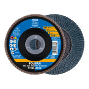 PFERD TOOLS POLIFAN Fächerscheibe PFC 125x22,23 mm konisch Z120 Uni.-Linie PSF STEELOX Stahl/Edelstahl
