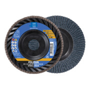 PFERD TOOLS POLIFAN Fächerscheibe PFC 125x22,23 mm konisch Z40 Universallinie PSF TRIM STEELOX für Stahl/Edelstahl