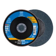 PFERD TOOLS POLIFAN Fächerscheibe PFC 150x22,23 mm konisch Z60 Uni.-Linie PSF STEELOX Stahl/Edelstahl