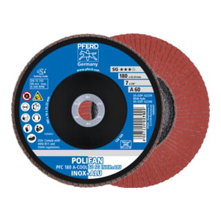 PFERD TOOLS POLIFAN-Fächerscheibe PFC A-COOLSG INOX+ALU 180 mm