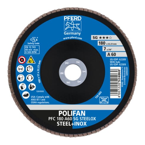 PFERD Lamellenschleifscheibe kon. 180 mm