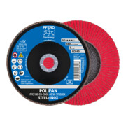 PFERD TOOLS POLIFAN Fächerscheibe PFC 180x22,23 mm konisch CO-COOL 40 SG STEELOX Stahl/Edelstahl