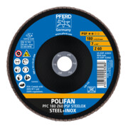 PFERD TOOLS POLIFAN Fächerscheibe PFC 180x22,23 mm konisch Z60 Uni.-Linie PSF STEELOX Stahl/Edelstahl-4