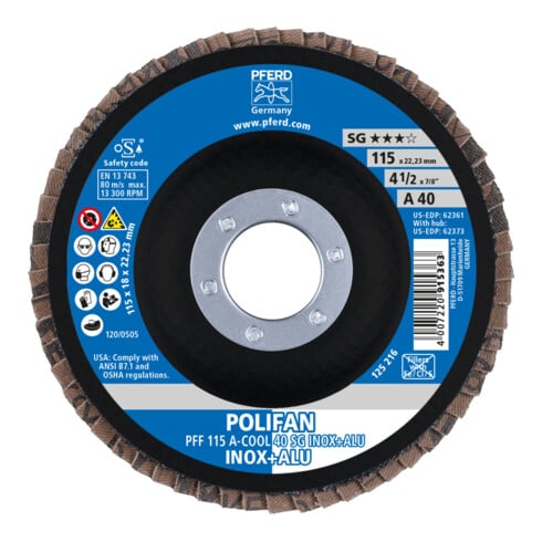 PFERD Fächerschleifscheibe Polifan® PFF