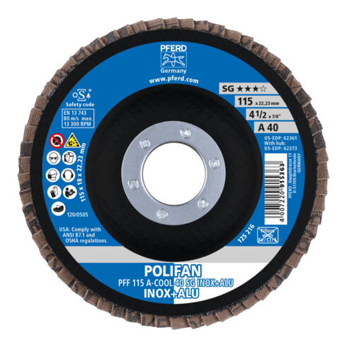 PFERD Fächerschleifscheibe Polifan® PFF