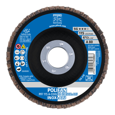 PFERD Fächerschleifscheibe Polifan® PFF