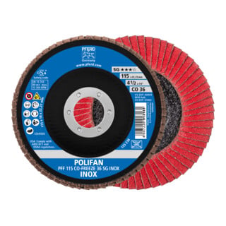 PFERD TOOLS POLIFAN-Fächerscheibe PFF CO-FREEZE SG INOX