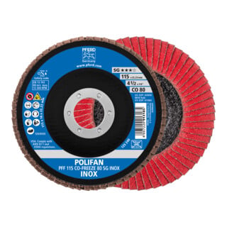 PFERD TOOLS POLIFAN-Fächerscheibe PFF CO-FREEZE SG INOX