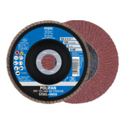 PFERD TOOLS POLIFAN Fächerscheibe PFF 125x22,23 mm flach A60 Leistungslinie SG STEELOX Stahl/Edelstahl