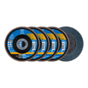 PFERD TOOLS POLIFAN Fächerscheiben Set PFC 125 konisch Z40/60/80/120 PSF STEELOX für Stahl/Edelstahl