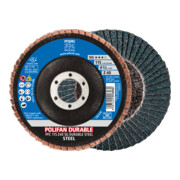 PFERD TOOLS POLIFAN POWER Fächerscheibe PFC 115x22,23 mm konisch Z40 Leistungslinie SG DURABLE STEEL für Stahl