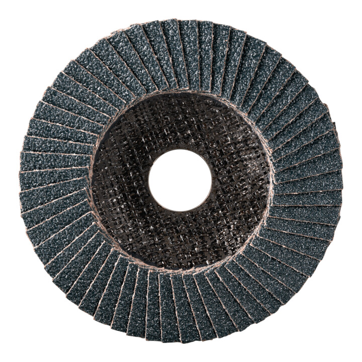 PFERD TOOLS POLIFAN POWER Fächerscheibe PFC 115x22,23 mm konisch Z40 Leistungslinie SG DURABLE STEEL für Stahl
