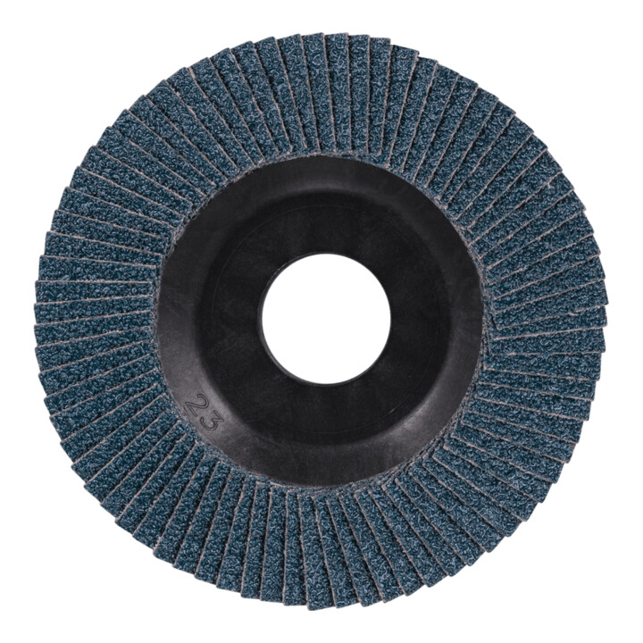 PFERD TOOLS POLIFAN POWER Fächerscheibe PFC 115x22,23 mm konisch Z40 Leistungslinie SG TRIM STEELOX für Stahl/Edelstahl