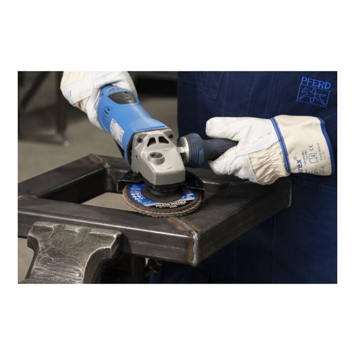 PFERD TOOLS POLIFAN POWER Fächerscheibe PFC 115x22,23 mm konisch Z60 Leistungslinie SG DURABLE STEEL für Stahl