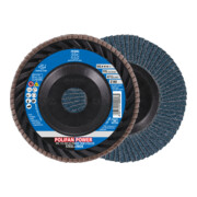 PFERD TOOLS POLIFAN POWER Fächerscheibe PFC 115x22,23 mm konisch Z80 Leistungslinie SG TRIM STEELOX für Stahl/Edelstahl