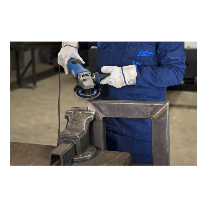 PFERD TOOLS POLIFAN POWER Fächerscheibe PFC 115x22,23 mm konisch Z80 Leistungslinie SG TRIM STEELOX für Stahl/Edelstahl