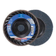 PFERD TOOLS POLIFAN POWER Fächerscheibe PFC 125x22,23 mm konisch Z40 Leistungslinie SG TRIM STEELOX für Stahl/Edelstahl