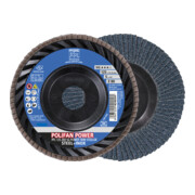 PFERD TOOLS POLIFAN POWER Fächerscheibe PFC 125x22,23 mm konisch Z80 Leistungslinie SG TRIM STEELOX für Stahl/Edelstahl