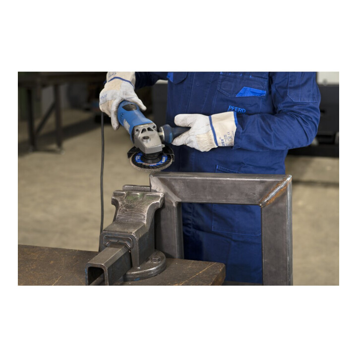 PFERD TOOLS POLIFAN POWER Fächerscheibe PFC 125x22,23 mm konisch Z80 Leistungslinie SG TRIM STEELOX für Stahl/Edelstahl