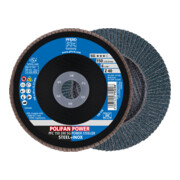 PFERD TOOLS POLIFAN POWER Fächerscheibe PFC 150x22,23 mm konisch Z40 SG STEELOX Stahl/Edelstahl