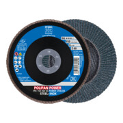 PFERD TOOLS POLIFAN POWER Fächerscheibe PFC 150x22,23 mm konisch Z60 SG STEELOX Stahl/Edelstahl