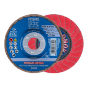 PFERD TOOLS POLIFAN STRONG Fächerscheibe PFC 115x22,23 mm konisch CO-FREEZE 50 SGP INOX für Edelstahl