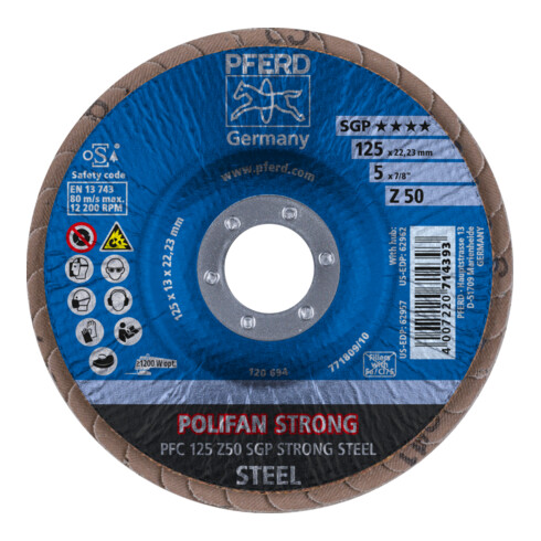 PFERD POLIFAN-Fächerscheibe PFC SGP STRONG STEEL