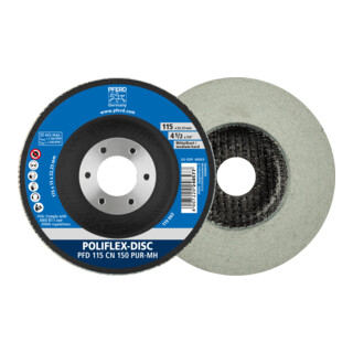 PFERD TOOLS Poliflex Disc PFD Ø 115x14 mm Bohrung-Ø 22,23 mm Bindung PUR Mittelhart SIC150
