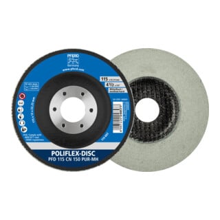 PFERD TOOLS Poliflex Disc PFD Ø 115x14 mm Bohrung-Ø 22,23 mm Bindung PUR Mittelhart SIC150