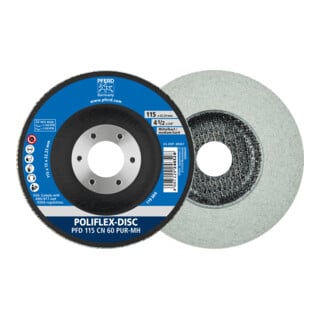 PFERD TOOLS Poliflex Disc PFD Ø 115x14 mm Bohrung-Ø 22,23 mm Bindung PUR Mittelhart SIC60