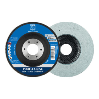 PFERD TOOLS Poliflex Disc PFD Ø 115x14 mm Bohrung-Ø 22,23 mm Bindung PUR Weich SIC150