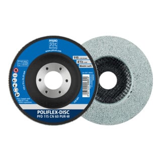 PFERD TOOLS Poliflex Disc PFD Ø 115x14 mm Bohrung-Ø 22,23 mm Bindung PUR Weich SIC60